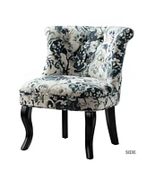 Grahame Contemporary Wooden Accent Chair with Black Leg