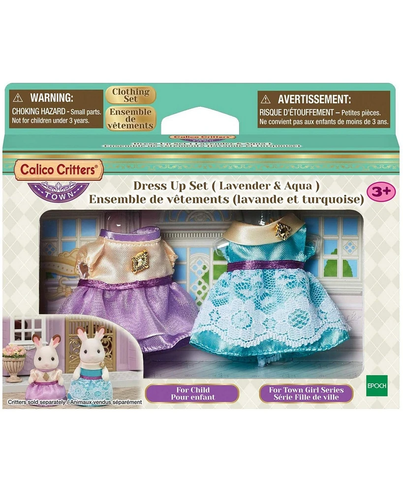 Epoch Calico Critters Lavender And Aqua Dress Up Set