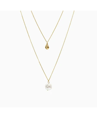 Bearfruit Jewelry Shauna Cultured Pearl Pendant Layered Necklace