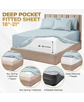 Superior Egyptian Cotton 1000 Thread Count Extra Deep Pocket Solid Sheet Set