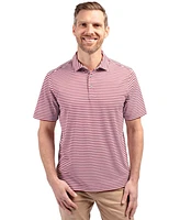 Cutter Buck Virtue Eco Pique Stripe Recycled Mens Polo