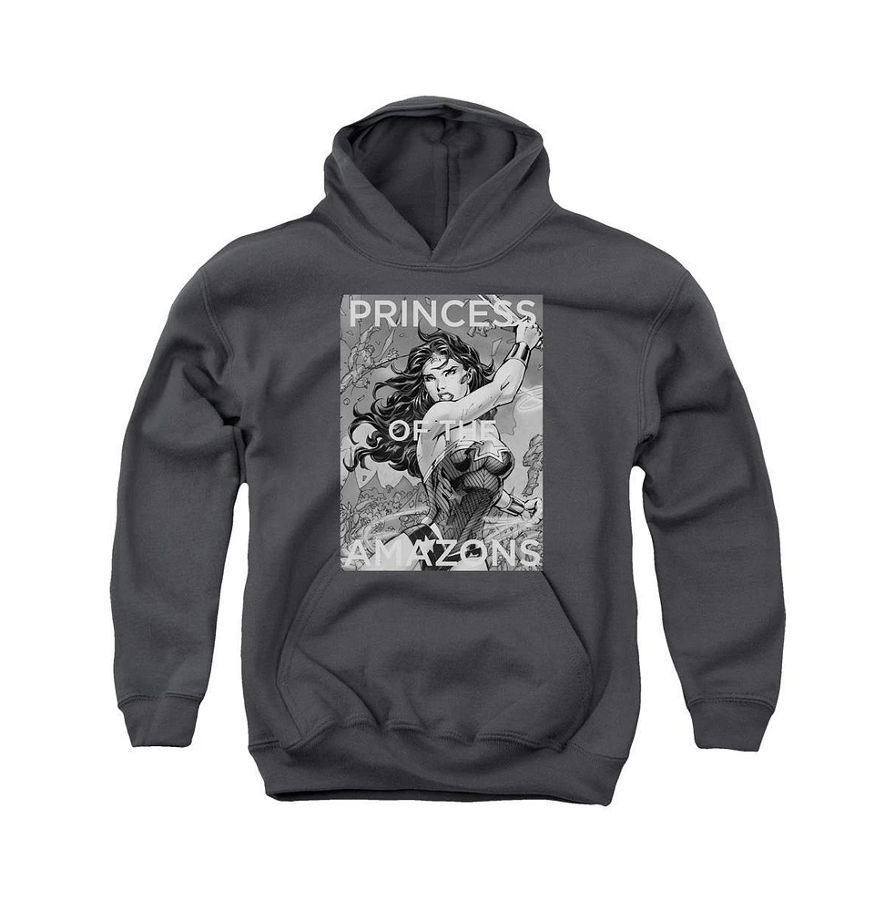 Justice League Boys Of America Youth Princess The Amazons Pull Over Hoodie / Hooded Sweatshirt