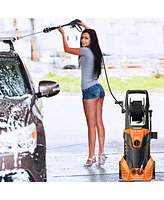 Sugift 3000PSI Max 2.4 Gpm Electric Pressure Washer with 4 Nozzles, Foam Cannon & Spray Gun