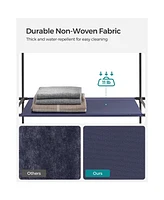 Slickblue Wardrobe, Closet, Portable Clothes Storage Organizer with Hanging Rail, Shelves, Fabric Cover