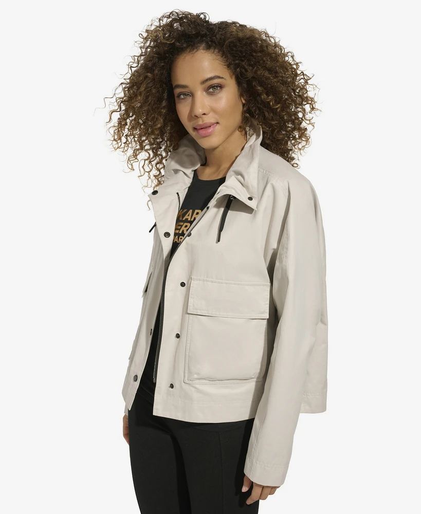Karl Lagerfeld Women's Short A-Line Jacket