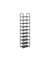 Slickblue Shoe Rack, 10 Tier Shelf, Storage Organizer, Space-saving