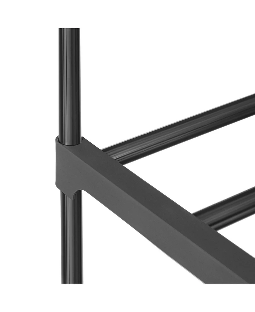 Slickblue 2-Tier Shoe Rack, Metal Shelf, Storage Organizer