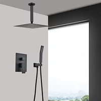 Streamdale Furniture Ceiling Mounted Shower System Combo Set With Handheld And 10 Shower Head