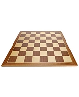 We Games Deluxe Walnut Wood Veneer Chess Board - 18 in.