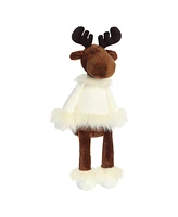 Aurora Large Winter Cozies Mitzi The Chocolate Moose Holiday Festive Plush Toy White 15"