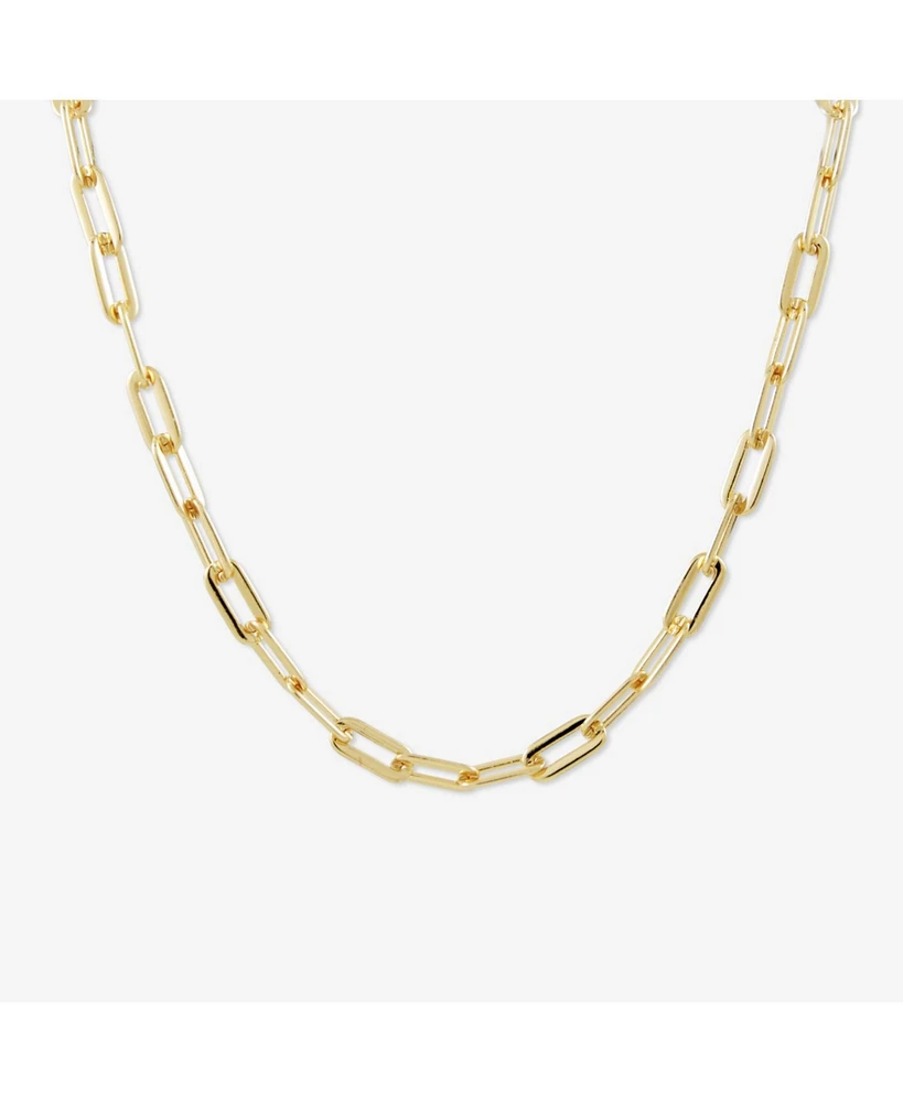 sanctuaire Flat Chain Link Necklace Gold