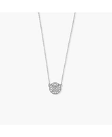 sanctuaire Round Filigree Pendant Necklace Silver