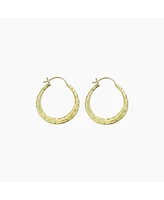 sanctuaire Sanctuary Project by Hammered Hoop Earrings Gold