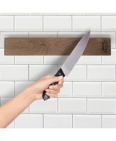 Zulay Kitchen Wooden Magnetic Knife Strip