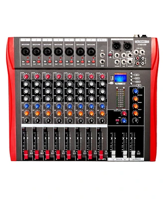 5 Core Audio Mixer 8 Channel Dj Controller Professional Sound Board Bluetooth Usb Mx 8CH