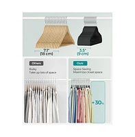 Slickblue Hangers for Closet with Hooks, Premium Velvet Hangers, Non-Slip 50 Pieces