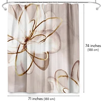 71x74 Floral Shower Curtain - Transparent Beauty by Pi Creative Art