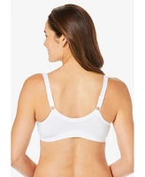 Comfort Choice Plus 3-Pack Front-Close Cotton Wireless Bra