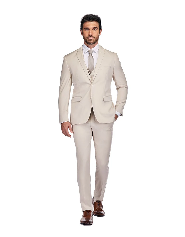 Gino Vitale Men's Skinny Fit 3-Piece Suit