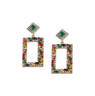 Sohi Women's Pink Regal Drop Earrings