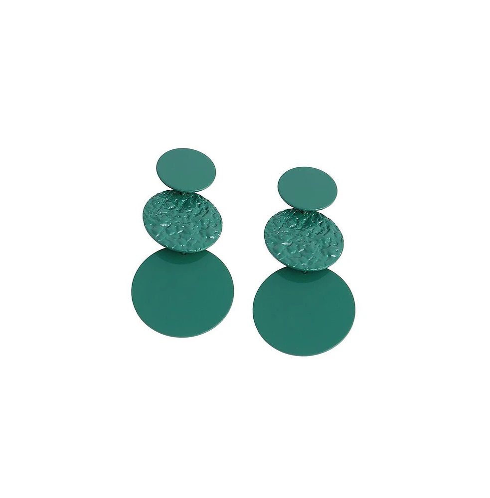 Sohi Women's Dented Drop Earrings