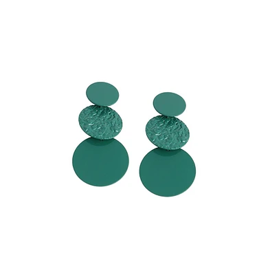 Sohi Women's Dented Drop Earrings