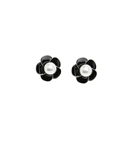 Sohi Women's Snowball Flower Stud Earrings