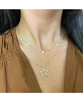 The Lovery Open Star Necklace 14K Gold