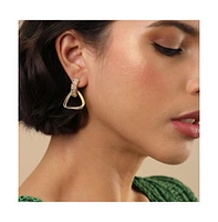 Sohi Women's Gold Triangle Drop Earrings