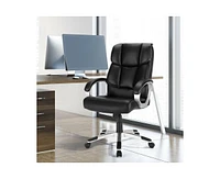 Slickblue Big and Tall Adjustable High Back Leather Executive Computer Desk Chair