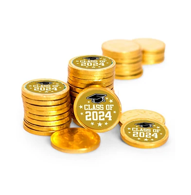 Just Candy Pcs Graduation Candy Party Favors Class of 2024 Chocolate Coins-Gold