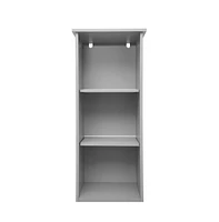 Merrick Lane Vigo Slim Linen Tower Organizer With Adjustable Cabinet Shelves, Open And Magnetic Closure Doors