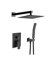 Streamdale Furniture Wall Mounted Shower System with 10" Rainfall Head - Oil