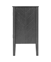 Streamdale Furniture Antique Gray Accent Storage Cabinet with Adjustable Shelf