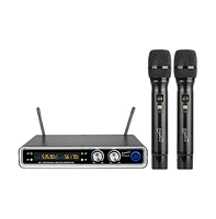 Supersonic Uhf Dual Flixed Microphone System with Dual Transmitters