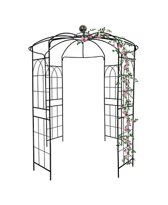 Simplie Fun Birdcage Shaped Metal Garden Arch Gazebo