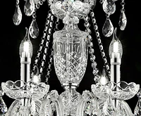 37" In Eilish Silver Crystal 8-led Light Chandelier