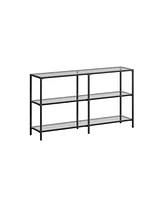 Slickblue Console Sofa Table With 3 Shelves, Steel Frame