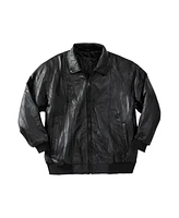 KingSize Big & Tall Embossed Leather Bomber Jacket