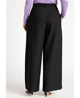 Eloquii Plus Pleat Detail Trouser With Long Belt