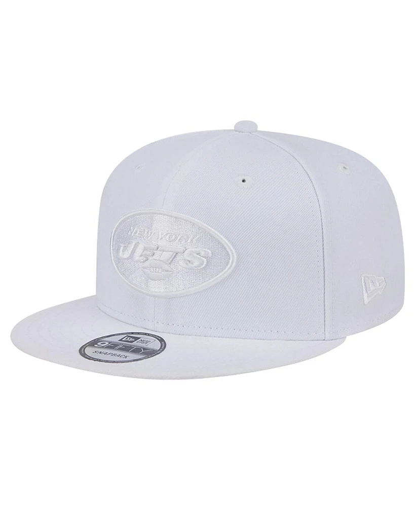 New Era Men's New York Jets Main White on White 9FIFTY Snapback Hat