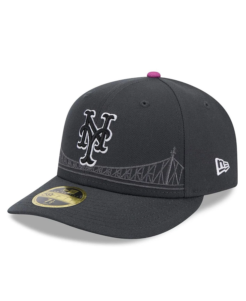 New Era Men's Graphite York Mets 2024 City Connect Low Profile 59FIFTY Fitted Hat