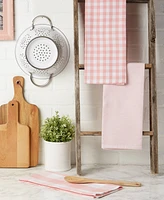 Design Imports Gingham Check Kitchen Collection, Pink, Dishtowel Set