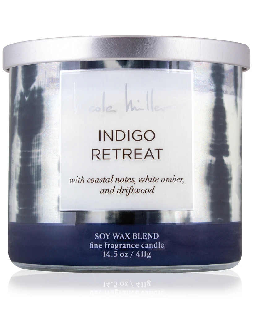 Nicole Miller Indigo Retreat Candle, 14.5 oz.