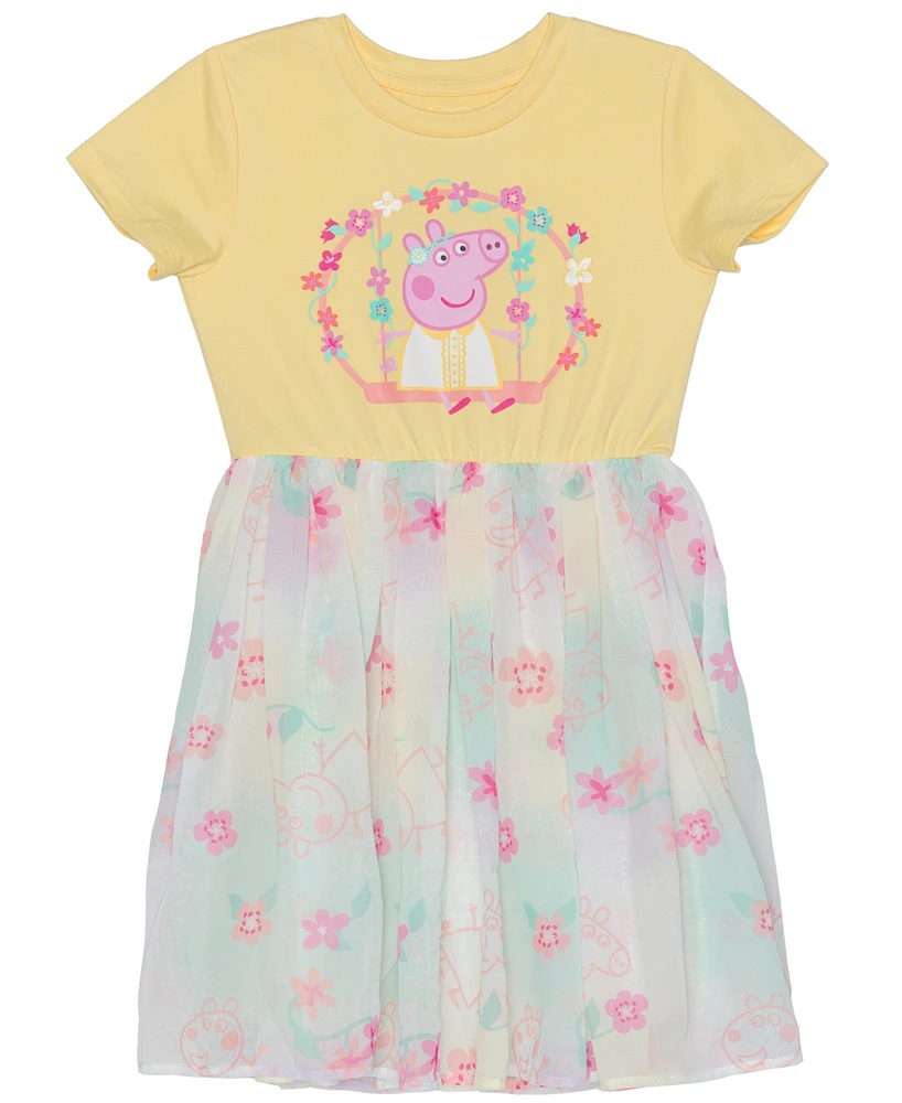 Peppa Pig Toddler & Little Girls Together Forever Short Sleeve Dress