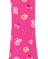 Peppa Pig Toddler & Little Girls Short Sleeve Ruffle Top Flared Legging, 2pc Set