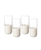 Villeroy Boch Manufacture Rock Blanc Highball Glasses, Set of 4