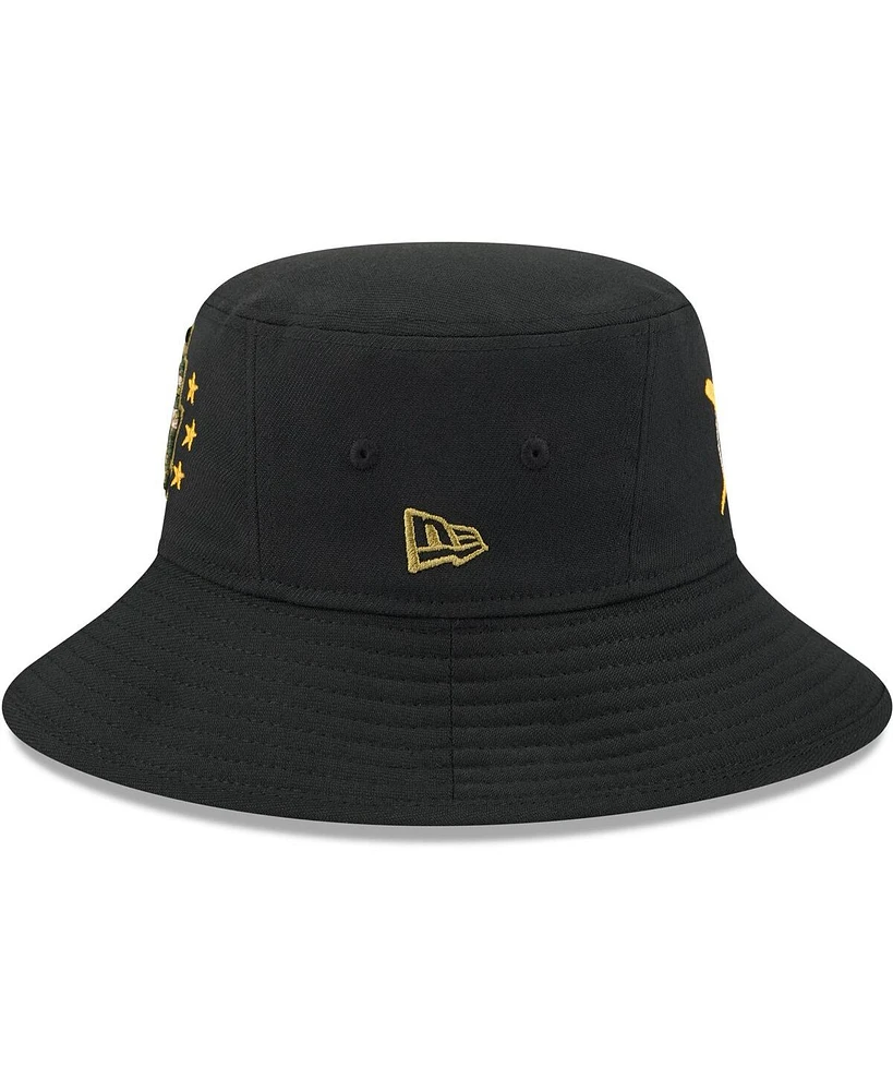 New Era Men's Black Los Angeles Dodgers 2024 Armed Forces Day Bucket Hat