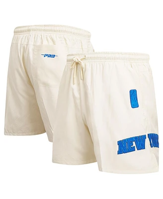 Pro Standard Men's Cream New York Knicks Triple Tonal Woven Shorts