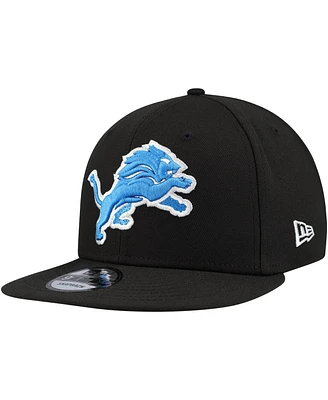 New Era Men's Black Detroit Lions Basic 9FIFTY Snapback Hat